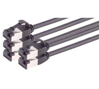 1aTTack.de 0.25m Cat 8.1 Lan Cable Network Cable (Pack of 10) Cat 8 Ethernet Cable with RJ45 Connector Slim and Thin with 40 Gbps Transfer Rate Black 0.25 Meter