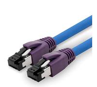 1aTTack.de 0.25m Cat.8 network cable CAT8 cable CAT 8 2000 MHz 40 Gbit s 40GBase-T high end Poe+ patch cable Ethernet cable AWG24 copper LSZH blue - 1 piece 0.25m