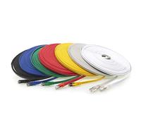 1aTTack.de 0.5 m - 7 colors - 7 pieces Cat7 flat cable network cable Cat 7 raw cable Gigabit Lan (10Gbit/s) ribbon cable installation cable patch cable flat slim Rj 45 plug Cat6a