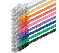 1aTTack.de 0.5m - 10 colors - (PACK) - CAT.6 CAT6 Ethernet LAN network cable 1000 Mbit/s patch cable