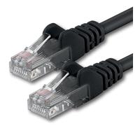 1aTTack.de 0.5m - black - 1 piece - CAT.6 CAT6 Ethernet LAN network cable 1000 Mbit/s patch cable
