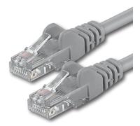 1aTTack.de 0.5m - gray - 1 piece - CAT.6 CAT6 Ethernet LAN network cable 1000 Mbit/s patch cable