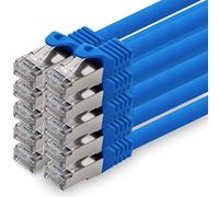 1aTTack.de 1.0 m - blue - pack of 10 CAT.7 network cable patch cable SFTP PIMF LSZH Gigabit Lan cable 10Gb s cat7 raw cable with RJ45 connector Cat6a compatible with CAT5 CAT6 cat7 cat8