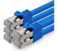 1aTTack.de 1.0 m - blue - pack of 5 CAT.7 network cable patch cable SFTP PIMF LSZH Gigabit Lan cable 10Gb s cat7 raw cable with RJ45 connector Cat6a compatible with CAT5 CAT6 cat7 cat8
