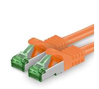 1aTTack.de 1.5 M Cat.7 Network Cable 1 Piece Cat7 Patch Cable Lan Cable Ethernet RJ45 10 Gbit/s (All Internet Speeds) Orange 1.5 Meters