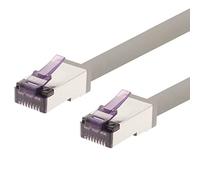 1aTTack.de - 1.5m - CAT6a Superflex Ethernet Gigabit LAN network cable RJ45 CAT6 A patch cable 10000 Mbit s SFTP PIMF 500 MHz compatible with CAT6 CAT5 - gray - 1 piece