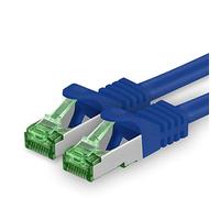 1aTTack.de 1 M Cat.7 Network Cable 1 Piece Cat7 Patch Cable Lan Cable Ethernet RJ45 10 Gbit/s (All Internet Speeds) Blue 1 Meter