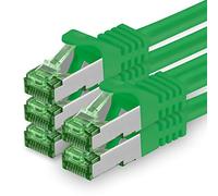 1aTTack.de 1 M Cat.7 Network Cable Pack of 5 Cat7 Patch Cable Lan Cable Ethernet RJ45 10 Gbit/s (All Internet Speeds) Green 1 Meter