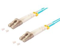 1aTTack.de 1 x 1 m OM3 Fibre Optic DX Duplex Patch Cable LC/UPC - LC/UPC MM Multimode - 50/125 µm LSZH Aqua