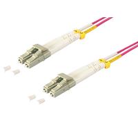 1aTTack.de 1 x 1 m OM4 Fibre Optic DX Duplex Patch Cable LC/UPC - LC/UPC MM Multimode - 50/125 µm LSZH Purple