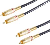 1aTTack.de 1 x 10 m, metal rca cable, 2 x gold-plated metal RCA plugs, screw-on covers, high quality HiFi stereo audio connection cable