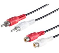1aTTack.de 1 x 10 m RCA Extension Cable 2 RCA Male to 2 RCA Female Stereo Audio Connection Cable Moulded Plugs Nickel-Plated Contacts HiFi TV