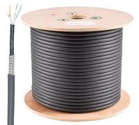 1aTTack.de - 1 X 100m Cat. 6A patch cable FlexArmor, rolled stainless steel armored network cable U/FTP, gray