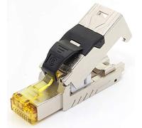 1aTTack.de 1 x CAT 8-1 x network plug RJ45 tool-free RJ45 plug CAT8 shielded metal housing 40Gbit s compatible with Cat5 Cat6 Cat7 1 piece Cat8 plug Cat8 plug