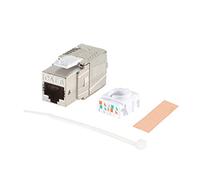 1aTTack.de 1 x CAT 8-10 x Keystone RJ45 Tool-free CAT8 Key Stone shielded metal housing 40Gbit s compatible with Cat5 Cat6 Cat7 1 piece Cat8 Keystone Cat8 Keystone