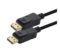 1aTTack.de 1 x DP cable 4K 60Hz - 2m -Displayport cable, DP 1.2 bandwidth of max. 21.6 Gbit s 4K2K 60 Hz compatible with 1.1, HDCP, DPCP black