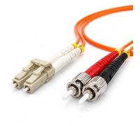 1aTTack.de 1 x OM2 fibre patch cable 3m LC/UPC-ST/UPC duplex orange | OM2 multimode duplex fibre, 50/125µm, LC/UPC to ST/UPC, halogen-free LSZH jacket, orange