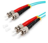 1aTTack.de 1 x OM3 fibre patch cable 1m ST/UPC-ST/UPC duplex aqua
