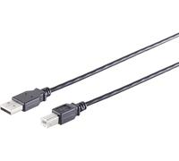 1aTTack.de 1 x USB-A Adapter Cable, USB-B, 2.0, Black, 0.5 m - With this standard USB cable, you can connect an external hard drive to your PC for example