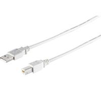 1aTTack.de 1 x USB-A Adapter Cable, USB-B, 2.0, Grey, 0.5 m - With this standard USB cable, you can connect an external hard drive to your PC for example
