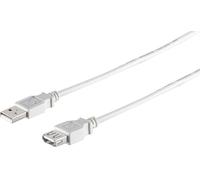 1aTTack.de 1 x USB Extension Cable 3.0 m Grey - Ideal for Extending Existing USB Connections e.g. for PC Mouse, Keyboard, Webcam or Other USB Devices