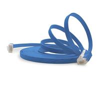 1aTTack.de 10m - Blue - 1 piece - Cat.6 Flat Network Cable Cat6 Flat Cable Ultra Flat Cat.6 Patch Cable 1000 Mbit/s Gigabit LAN (RJ45) Flat Slim Micro