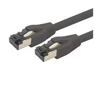 1aTTack.de 10m Cat 8 network cable CAT8 cable black - 1 piece Cat.8 Lan 2000 MHz 40 Gbit s 40GBase-T Poe+ patch cable Ethernet cable LSZH - 1 x 10 meter black