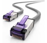 1aTTack.de - 10m - CAT6a Superflex Ethernet Gigabit LAN network cable RJ45 CAT6 A patch cable 10000 Mbit s SFTP PIMF 500 MHz compatible with CAT6 CAT5 - gray - 1 piece