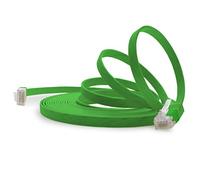 1aTTack.de 10m Green Cat.6 Flat Network Cable - Ultra Slim Micro Patch Cable, 1000 Mbit/s Gigabit LAN (RJ45)