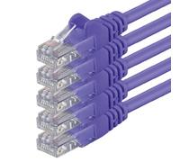 1aTTack.de 10m - purple - 5 pieces - (PACK) - CAT.6 CAT6 Ethernet LAN network cable 1000 Mbit/s patch cable