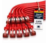 1aTTack.de 10x 0.25m - Cat 6 network cable patch cable Cat6 RJ45 SFTP - red