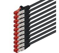 1aTTack.de 10x 0.5m - Cat 6 network cable patch cable Cat6 RJ45 SFTP - black