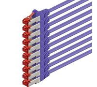 1aTTack.de 10x 0.5m - Cat 6 network cable patch cable Cat6 RJ45 SFTP - purple