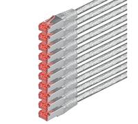 1aTTack.de 10x 0.5m - Cat 6 network cable patch cable Cat6 RJ45 SFTP - transparent