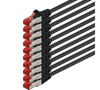 1aTTack.de 10x 10m - Cat 6 Network Cable Patch Cable Cat6 RJ45 SFTP - Black