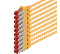 1aTTack.de 10x 10m - Cat 6 Network Cable Patch Cable Cat6 RJ45 SFTP - Yellow