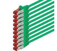 1aTTack.de 10x 1m - Cat 6 Network Cable Patch Cable Cat6 RJ45 SFTP - Green