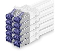 1aTTack.de 10x 2.0 M CAT7 network cable - 10 Gigabit - RJ45 patch cable Ethernet cable (SFTP PIMF LSZH CU) - for D19 DSL LAN Switch Modem Router Patch Panel CAT7 CAT6 CAT5 - white