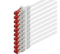 1aTTack.de 10x 2m - Cat 6 Network Cable Patch Cable Cat6 RJ45 SFTP - White