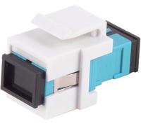 1aTTack.de 10x Fibre Optic Keystone Connector OM3 (UPC or PC) SC Simplex Female to SC Simplex Female Multimode Aqua