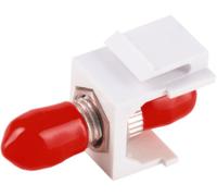 1aTTack.de 10x LWL Keystone Connector OM1, OM2, OM3, OM4 (UPC or PC) ST-Simplex Female to ST-Simplex Female Multimode Red