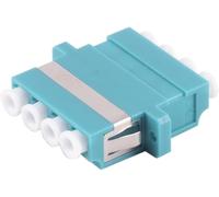 1aTTack.de 10x LWL Keystone Connector OM3 (UPC or PC) LC Quad Socket to LC Quad Socket Multimode Aqua