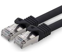 1aTTack.de 15m - black - 1 piece CAT.7 network cable patch cable SFTP PIMF LSZH Gigabit Lan cable 10Gb s cat7 raw cable with RJ45 connector Cat6a compatible with CAT5 CAT6 cat7 cat8