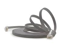 1aTTack.de 15m - Gray - 1 piece - Cat.6 Ultra Flat Gigabit LAN (RJ45) Slim Micro Network Cable
