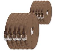 1aTTack.de 1m Brown 10 Pack Cat.6 Flat Network Cable, 1000 Mbit/s Gigabit LAN (RJ45), Compatible with Cat5, Cat5e, Cat.7, Supports 10/100/1000/10000 Mbit, Ideal for Home/Office Networks and Devices