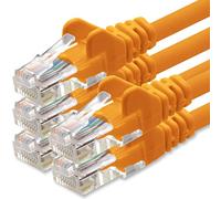 1aTTack.de 1m Cat.6 Ethernet Cable - Orange (5 Pack) - Ready to Use with RJ45 Connectors - Compatible with PCs, Notebooks, Game Consoles, Routers & More