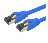 1aTTack.de 1m Cat 8 network cable CAT8 cable blue - 1 piece Cat.8 Lan 2000 MHz 40 Gbit s 40GBase-T Poe+ patch cable Ethernet cable LSZH - 1 x 1 meter blue