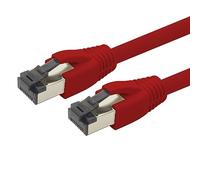 1aTTack.de 1m Cat 8 network cable CAT8 cable red - 1 piece Cat.8 Lan 2000 MHz 40 Gbit s 40GBase-T Poe+ patch cable Ethernet cable LSZH - 1 x 1 meter red