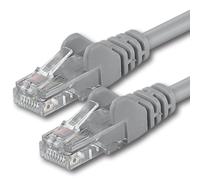 1aTTack.de 1m - gray - 1 piece - CAT.6 CAT6 Ethernet LAN network cable 1000 Mbit/s patch cable