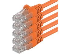 1aTTack.de 1m - orange - 5 pieces - (PACK) - CAT.6 CAT6 Ethernet LAN network cable 1000 Mbit/s patch cable